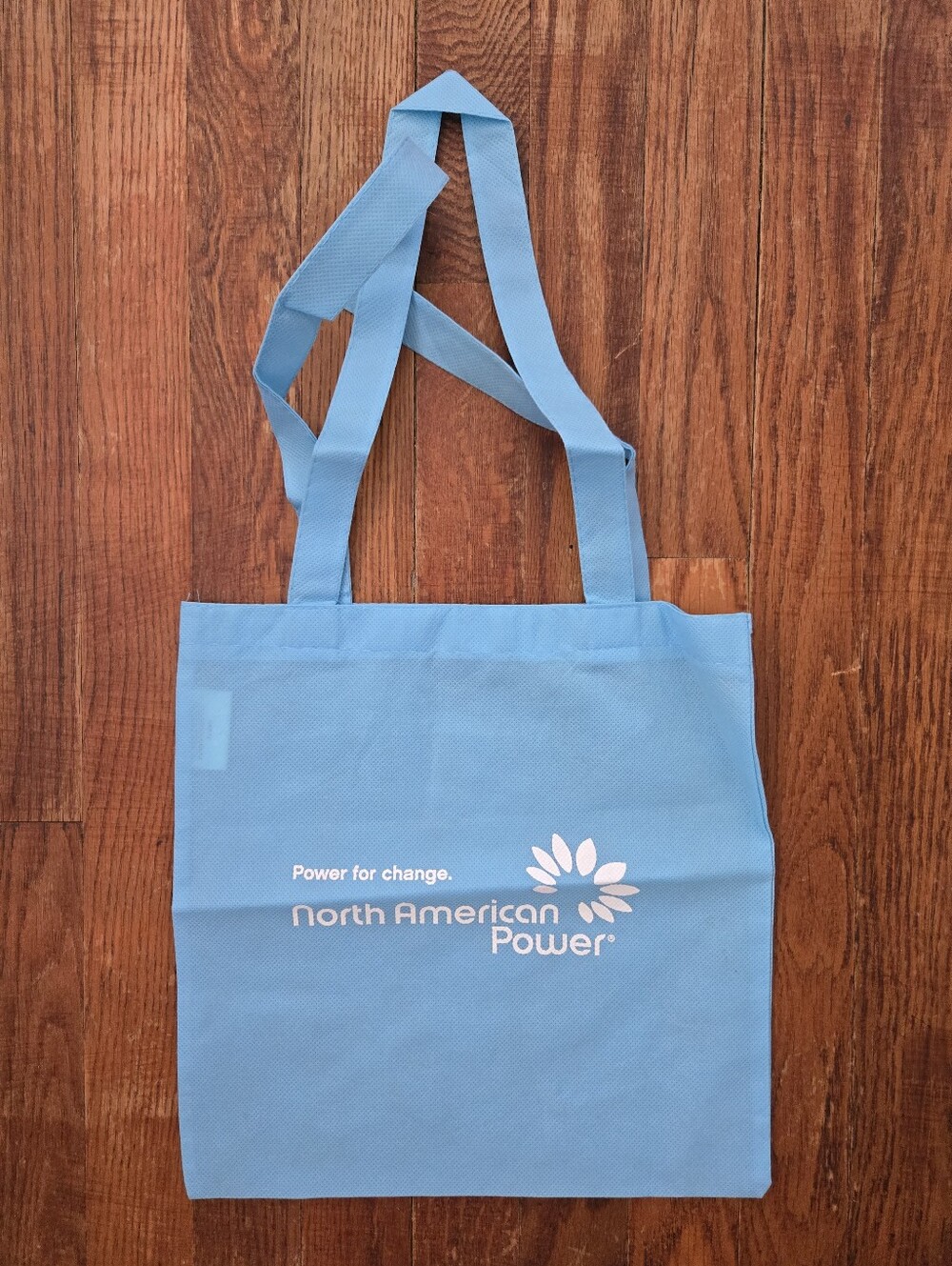 North American Power Blue Polypropylene Reusable Logo Tote Bag